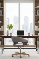 Gray Leather Look Office Chair | Splendido Leonce | Oroa.com