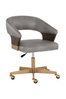 Gray Leather Look Office Chair | Splendido Leonce | Oroa.com