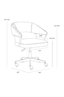 Gray Leather Look Office Chair | Splendido Leonce | Oroa.com