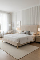 Cream Tufted King Bed | Splendido Harris | Oroa.com