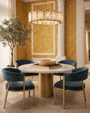 Contract furniture - Blue Channeled Back Dining Armchair - www.oroatrade.com