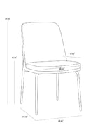 Brown Fabric Dining Chairs (2) | Splendido Zeke | Oroa.com