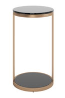 Round Black Glass End Table | Splendido Benjamin | Oroa.com