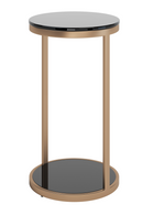 Round Black Glass End Table | Splendido Benjamin | Oroa.com