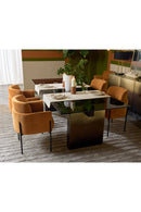 Yellow Fabric Dining Armchair | Splendido Richie | Oroa.com