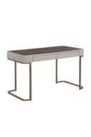 Cream Leather Look 2-Drawer Desk | Splendido Jamille | Oroatrade.com