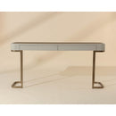 Cream Leather 2-Drawer Console Table | Splendido Jamille | Oroatrade.com