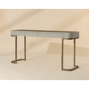 Cream Leather 2-Drawer Console Table | Splendido Jamille | Oroatrade.com