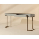Cream Leather 2-Drawer Console Table | Splendido Jamille | Oroatrade.com