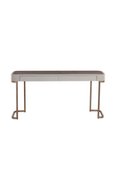 Cream Leather 2-Drawer Console Table | Splendido Jamille | Oroatrade.com