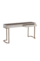 Cream Leather 2-Drawer Console Table | Splendido Jamille | Oroatrade.com