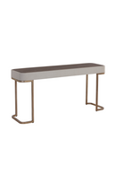 Cream Leather 2-Drawer Console Table | Splendido Jamille | Oroatrade.com