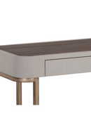 Cream Leather 2-Drawer Console Table | Splendido Jamille | Oroatrade.com