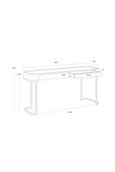 Cream Leather 2-Drawer Console Table | Splendido Jamille | Oroatrade.com