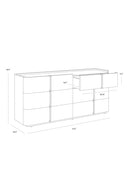 Leather-Look 6-Drawer Dresser | Splendido Jamille | Oroa.com