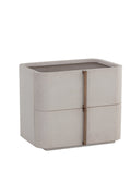 Hospitality furniture - Leather-Look 2-Drawer Nightstand - www.oroatrade.com