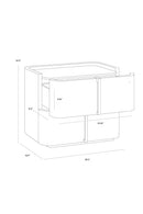 Hospitality furniture - Leather-Look 2-Drawer Nightstand - www.oroatrade.com