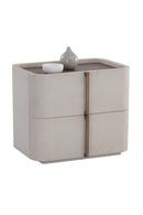 Hospitality furniture - Leather-Look 2-Drawer Nightstand - www.oroatrade.com