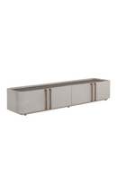 Cream Leather 4-Door Storage Cabinet | Splendido Jamille | Oroa.com