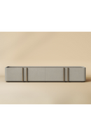 Cream Leather 4-Door Storage Cabinet | Splendido Jamille | Oroa.com