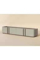Cream Leather 4-Door Storage Cabinet | Splendido Jamille | Oroa.com