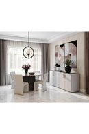 Cream Leather 4-Door Sideboard | Splendido Jamille | Oroa.com