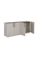 Cream Leather 4-Door Sideboard | Splendido Jamille | Oroa.com