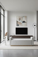 Channel-Tufted Fabric Bench | Splendido Odette | Oroa.com