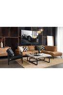 Brown Leather Chaise Sofa | Splendido Brandi | Oroa.com
