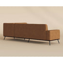 Brown Leather Chaise Sofa | Splendido Brandi | Oroatrade.com