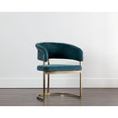 Teal Fabric Cantilevered Dining Chair | Splendido Marris | Oroatrade.com