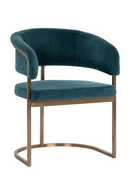 Teal Fabric Cantilevered Dining Chair | Splendido Marris | Oroa.com