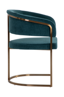 Teal Fabric Cantilevered Dining Chair | Splendido Marris | Oroa.com