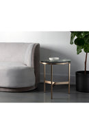 Tempered Glass Round End Table | Splendido Flato | Oroa.com