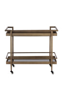 Black Glass Shelves Bar Cart | Splendido Livingston | Oroa.com