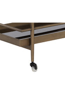 Black Glass Shelves Bar Cart | Splendido Livingston | Oroa.com