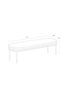 Cream Padded Bench | Splendido Koffi | Oroa.com