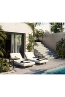 C-Shaped Teak Indoor/Outdoor End Table | Splendido Geneve