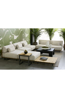 C-Shaped Teak Indoor/Outdoor End Table | Splendido Geneve