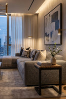 C-Shaped Teak Indoor/Outdoor End Table | Splendido Geneve