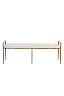 Gold Framed White Bench | Splendido Esai | Oroa.com