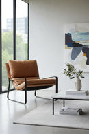 Scooped Leather Lounge Chair | Splendido Zancor | Oroa.com
