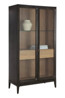 Brown Acacia 2-Door Display Cabinet | Splendido Cecilia | Oroa.com