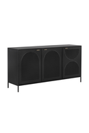 Black Perforated Metal 3-Door Sideboard | Splendido Aziza | Oroa.com