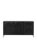 Black Perforated Metal 3-Door Sideboard | Splendido Aziza | Oroa.com