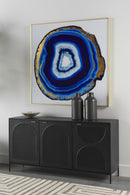 Black Perforated Metal 3-Door Sideboard | Splendido Aziza | Oroa.com