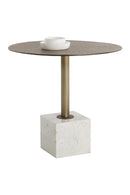 Antique Brass Marble Bistro Table | Splendido Kata | Oroa.com