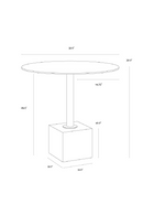 Antique Brass Marble Bistro Table | Splendido Kata | Oroa.com