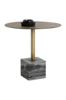 Antique Brass Marble Bistro Table | Splendido Kata | Oroa.com
