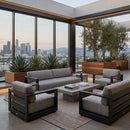 Gray Padded Outdoor Sofa | Splendido Tavira